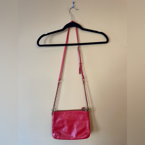 Elliot Lucca Messina Leather Pyramid Fire 3 Zip Crossbody Bag - Picture 4 of 15